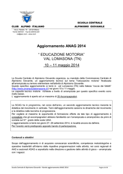 Aggiornamento ANAG 2014 - commissione interregionale alpinismo
