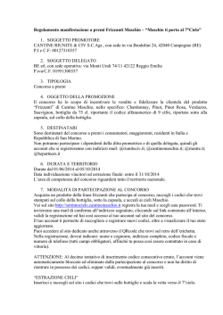 scarica il regolamento completo - Maschio Settimo Cielo