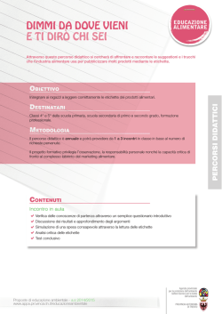 dimmi da dove vieni e ti dir&ograve; chi sei