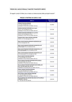 PREZZI e COLORI NUOVO RENAULT MASTER