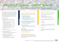 PV CYCLE Update - WEEE Special
