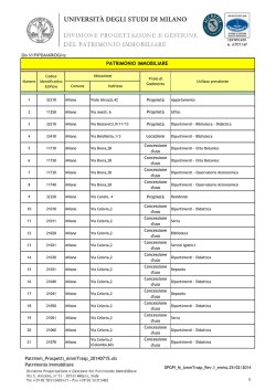 PATRIMONIO IMMOBILIARE - Universit&agrave; degli Studi di Milano