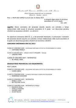 Nota 6132 del 16 ottobre 2014 - Ufficio scolastico regionale per la