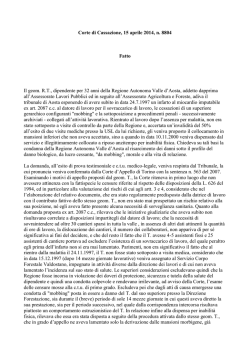 Corte di Cassazione, 15 aprile 2014, n. 8804 Fatto Il geom. R.T.