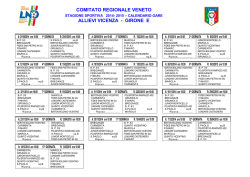 Calendario Allievi Girone E 2014-2015