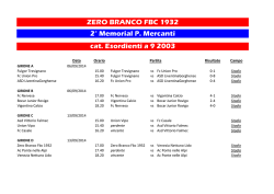 cat. Esordienti a 9 2003 ZERO BRANCO FBC 1932 2&deg; Memorial P