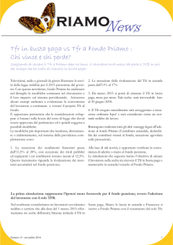 Tfr in busta paga vs Tfr a Fondo Priamo : Chi vince e chi perde?