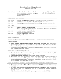 Curriculum Vitae of Biagio Speciale