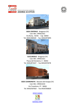 SEDE CENTRALE - Breganze (VI) Cod. Min. VIRI021021