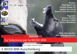 3a Selezione per la WUSV-WM 3. WUSV-WM