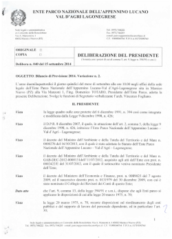 Bilancio di Previsione 2014. Variazione n. 2.