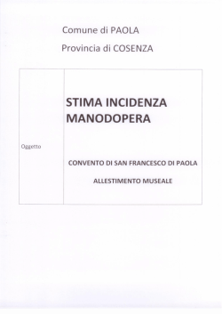 Stima incidenza manodopera allestimento