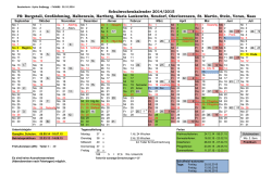 Kalender Schuljahr 2014/15