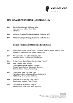 Melissa Kretchmer - Curriculum