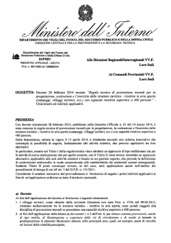 Direzioni Regionali/Interregionali WF Loro Sedi