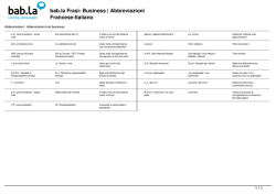 Frasi: Business | Abbreviazioni (Francese-Italiano)