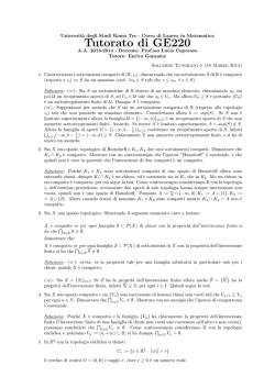 Soluzioni - Dipartimento di Matematica