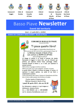 Basso Piave Newsletter