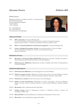 Giovanna Vertova Febbraio 2014