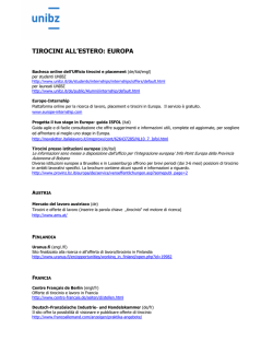 tirocini in Europa