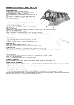 TENT PITCHING INSTRUCTIONS &ndash; INSPIRE 500/600 (UK)