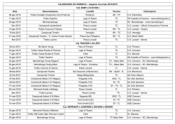 CALENDARIO SCI NORDICO &ndash; stagione invernale 2014/2015 Cat
