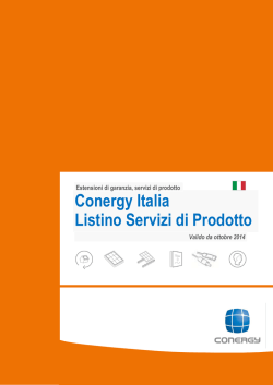 Conergy Italia Listino Servizi di Prodotto