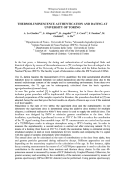 Lo Giudice et al, THERMOLUMINESCENCE AUTHENTICATION