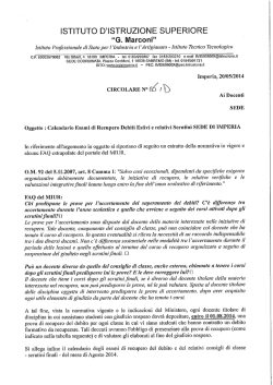 G.. Marconi - Sede Principale : IMPERIA Sede Coordinata : SANREMO