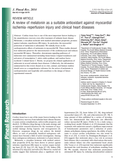 A review of melatonin as a suitable antioxidant against