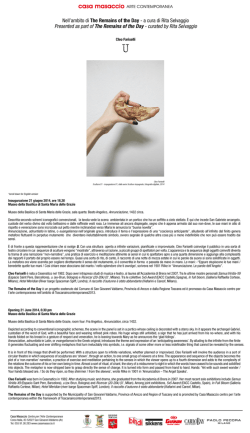 comunicato stampa "u" di cleo fariselli