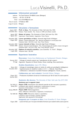 Curriculum Visinelli - Gazzetta Amministrativa