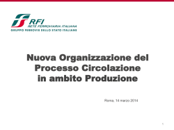 Riorganizzazione RFI-Circolazione