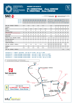 Orario Skibus S. Cristina - linea 1 "Zona Chiesa