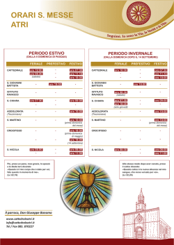 ORARI S. MESSE ATRI - cattedrale-atri