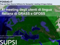 XI meeting degli utenti di lingua italiana di GRASS e GFOSS