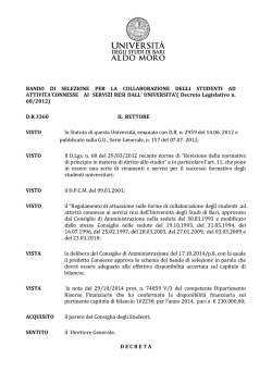 Decreto Dirigenziale 256/xy del 5 marzo 2001