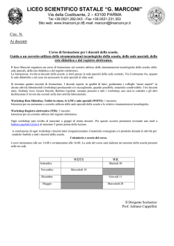 Corso di formazione per i docenti della scuola