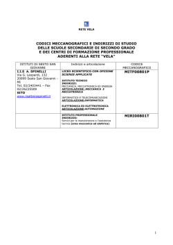 Elenco scuole superiori e CFP rete Vela