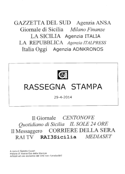 rassegna stampa del 29/04/2014