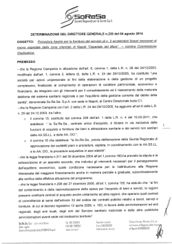 determina n. 236 del 4 agosto 2014