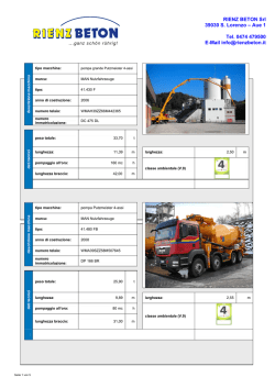 Dettagli macchine - Rienz Beton GmbH