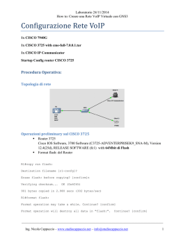 Procedura Operativa Configurazione Rete VoIP