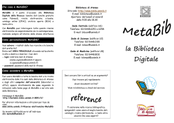 Che cosa &egrave; MetaBib? - Biblioteca di Ateneo