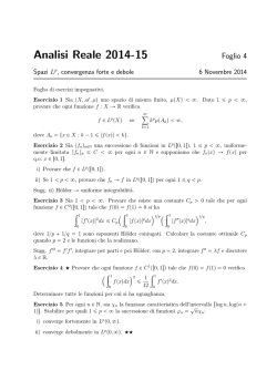Spazi L^p. Convergenza forte e debole