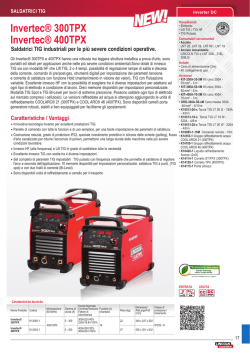 Scheda Prodotto Invertec 300TPX-400TPX