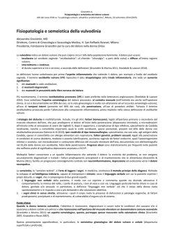 Fisiopatologia e semeiotica del dolore vulvare