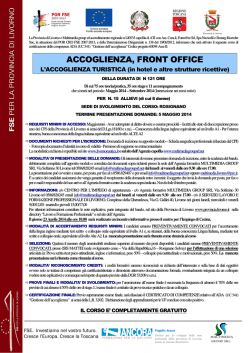 ACCOGLIENZA, FRONT OFFICE