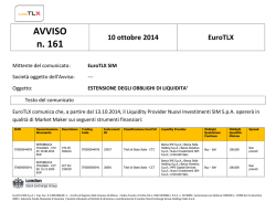 AVVISO n. 161