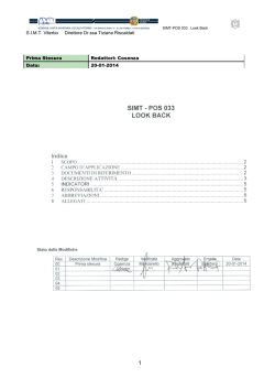 SIMT-POS 033 Procedura di Loock-Back